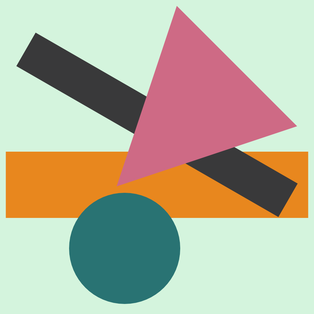The site favicon which is a jumble of the geometric elements from the design above.